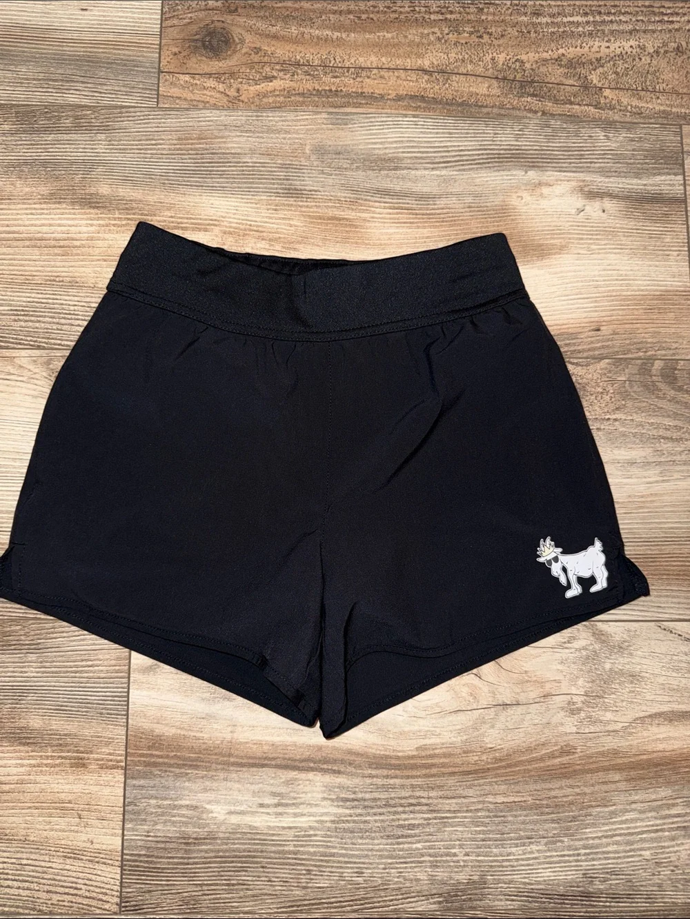 Kids Two-Piece Matching Set — Light Blue Top & Black Shorts size youth large